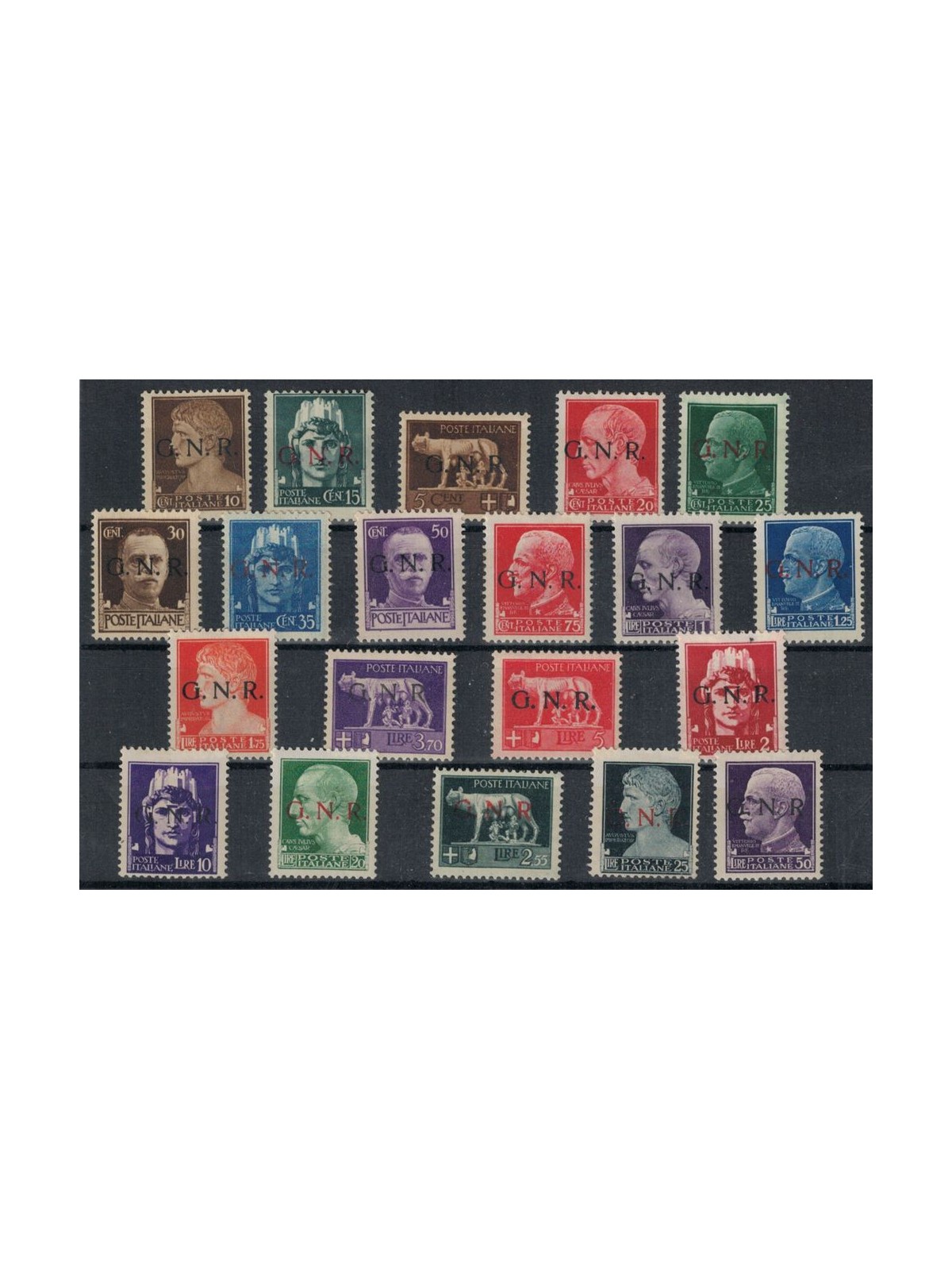 ITALY RSI 1943 Imperial Series GNR (Verona) 20v MH* ©