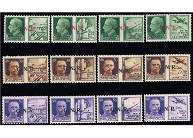 ITALY RSI 1944 War Propaganda GNR (Verona) 12v MH*