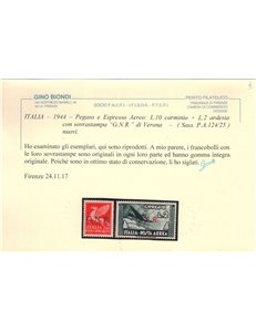 ITALIA RSI 1943 Posta aerea (Verona) 9v MNH** ©