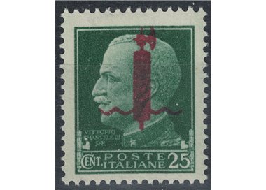 ITALY RSI 1944 25c green with red fasces MH*