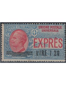 ITALY KINGDOM 1921 Espresso Variety overprinted (without point) MH*