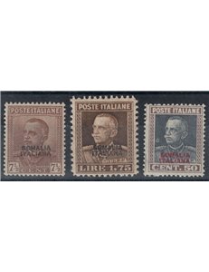 ITALIAN SOMALIA 1928-29 Parmeggiani Type 3v MNH** © (Luxury)