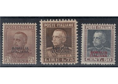 ITALIAN SOMALIA 1928-29 Parmeggiani Type 3v MNH** © (Luxury)