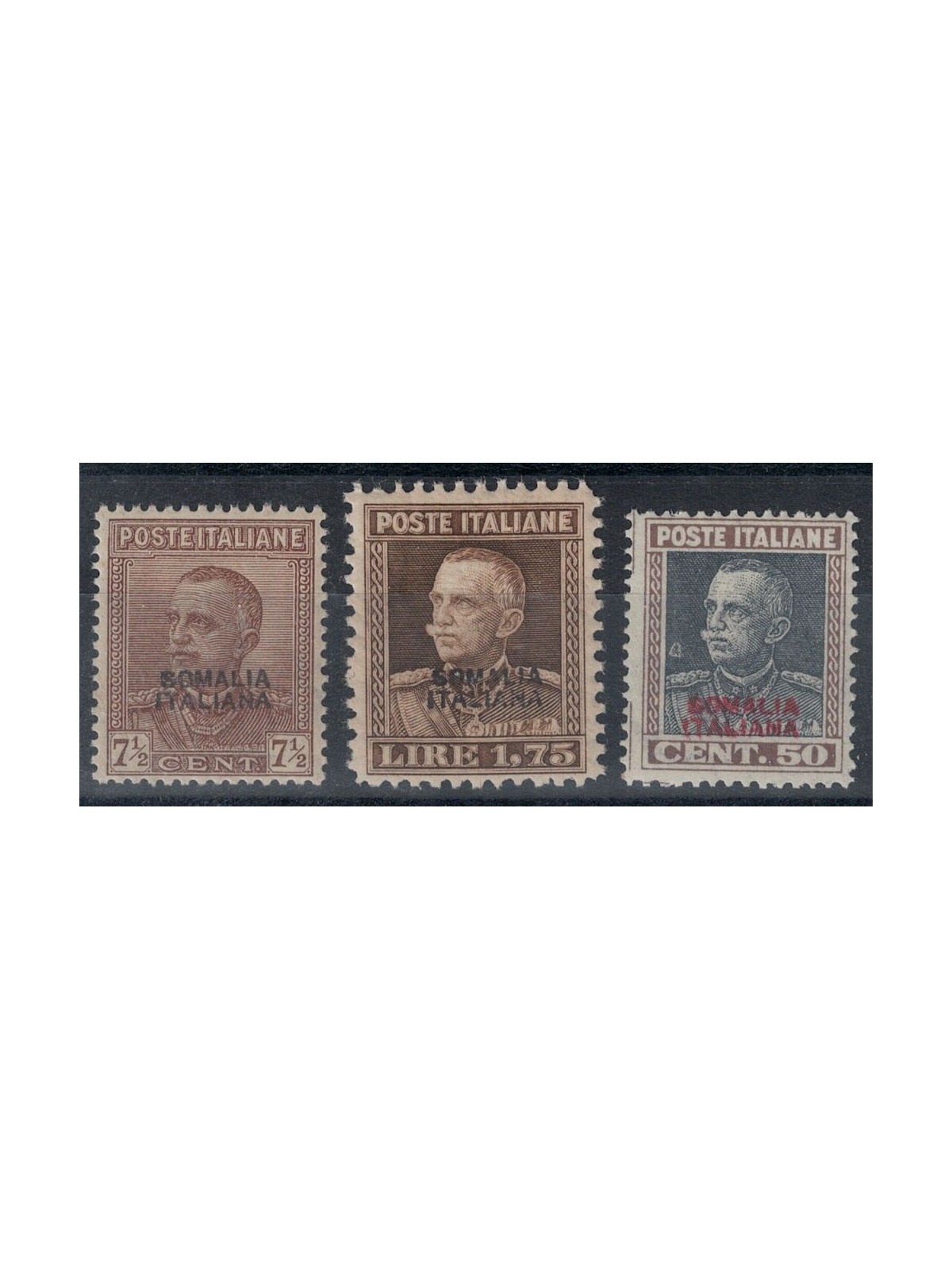 ITALIAN SOMALIA 1928-29 Parmeggiani Type 3v MNH** © (Luxury)