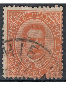 ITALIA REGNO 1879 Umberto I 20c arancio us