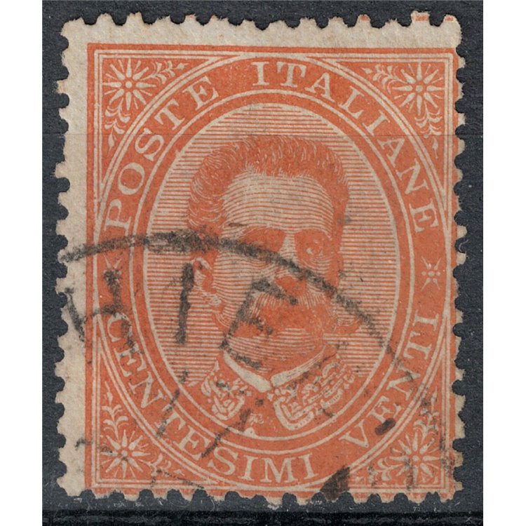 ITALIA REGNO 1879 Umberto I 20c arancio us