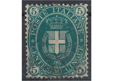 ITALIA REGNO 1889 Umbero I 5c verde us