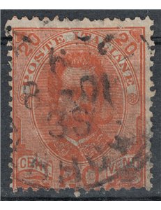 ITALIA REGNO 1891 Umberto I 20c arancio us