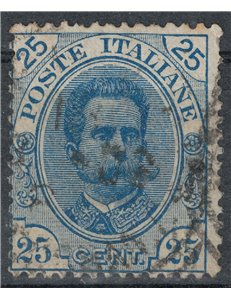 ITALY KINGDOM 1891 Umberto I 25c blue us