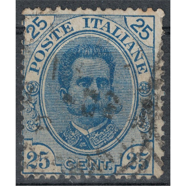 ITALIA REGNO 1891 Umberto I 25c azzurro us