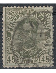 ITALIA REGNO 1891 Umberto I 45c verde oliva us