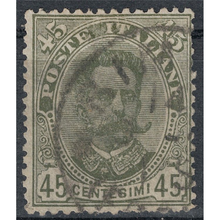 ITALIA REGNO 1891 Umberto I 45c verde oliva us