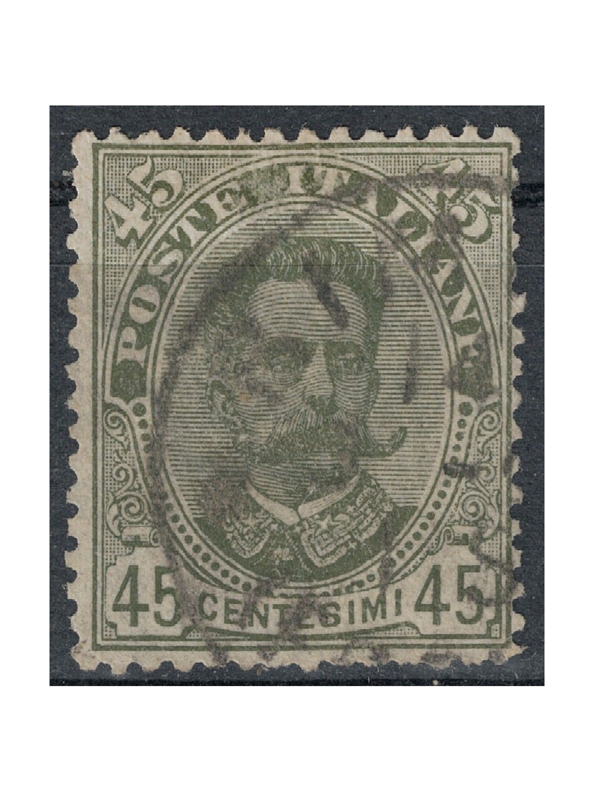 ITALY KINGDOM 1891 Umberto I 45c olive green us