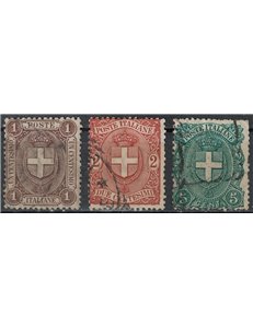 ITALIA REGNO 1896 Stemmi 3v us