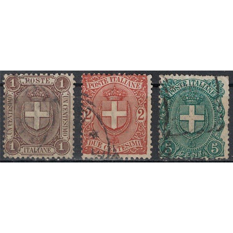 ITALY KINGDOM 1896 Coats of Arms 3v us
