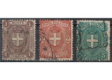 ITALY KINGDOM 1896 Coats of Arms 3v us