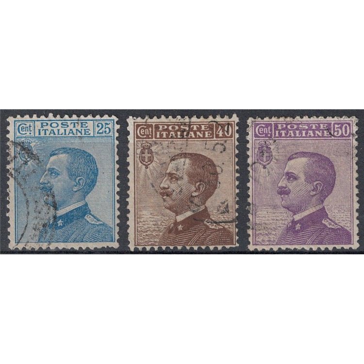 ITALY KINGDOM 1908 Michetti 3v us