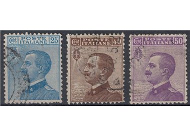 ITALY KINGDOM 1908 Michetti 3v us