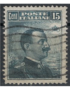 ITALY KINGDOM 1911 Michetti 15c grey black us