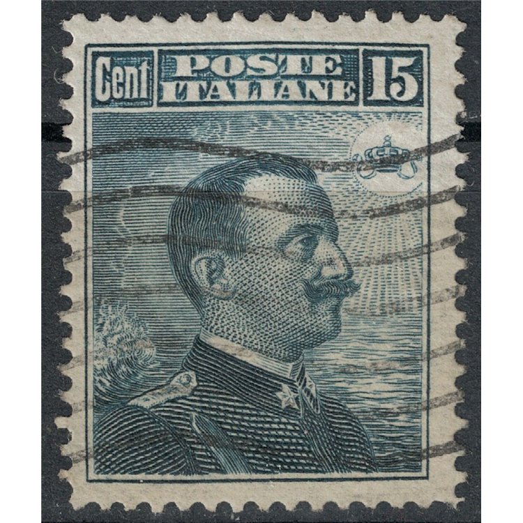 ITALY KINGDOM 1911 Michetti 15c grey black us