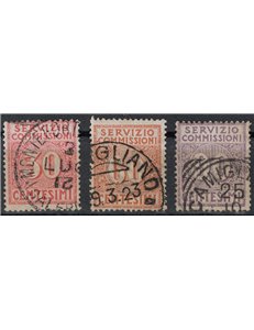 ITALY KINGDOM 1913 Commission Service 3v us