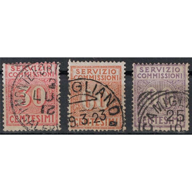 ITALY KINGDOM 1913 Commission Service 3v us