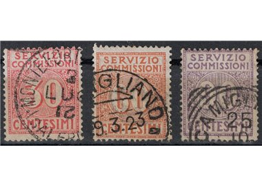 ITALY KINGDOM 1913 Commission Service 3v us