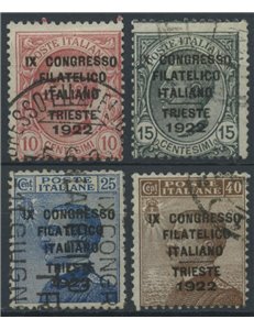 ITALIA REGNO 1922 Congresso filatelico italiano 4v us ©