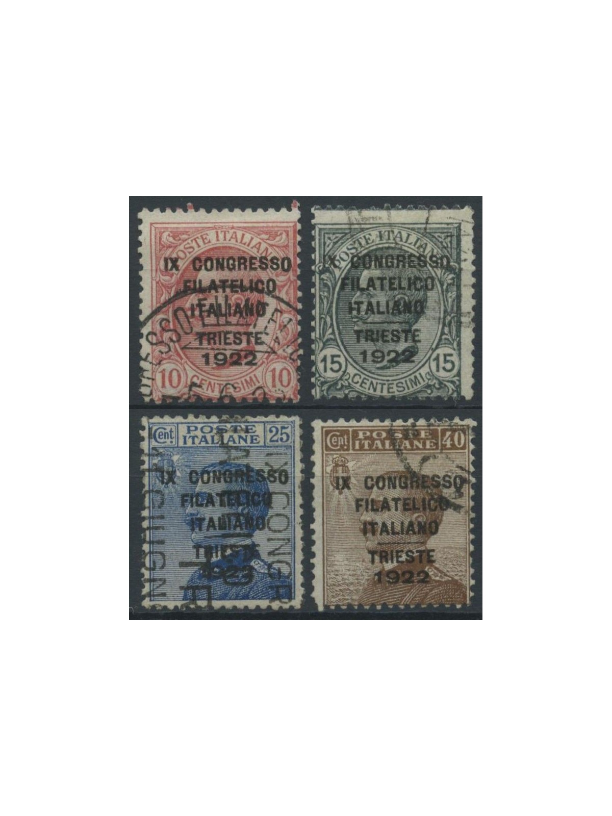 ITALY KINGDOM 1922 Italian Philatelic Congress 4v us ©