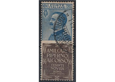 ITALY KINGDOM 1924-25 Advertising 25c (Piperno) us