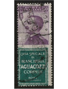 ITALIA REGNO 1924-25 Pubblicitari 50c (Tagliacozzo) us