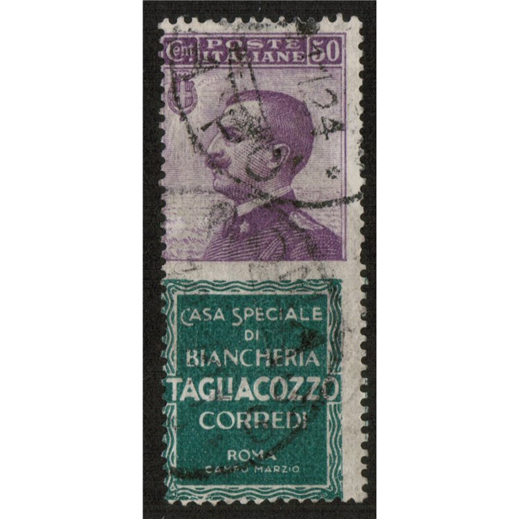 ITALY KINGDOM 1924-25 Advertising 50c (Tagliacozzo) us