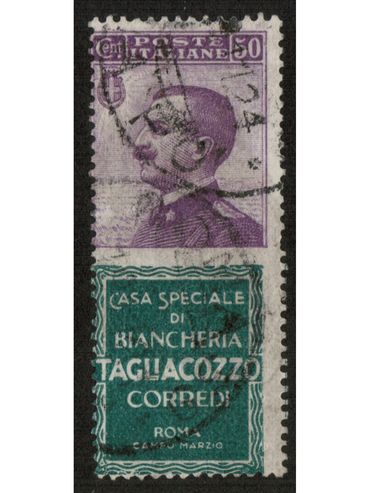 ITALY KINGDOM 1924-25 Advertising 50c (Tagliacozzo) us