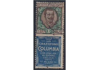 ITALIA REGNO 1924-25 Pubblicitari 1£ (Columbia) us