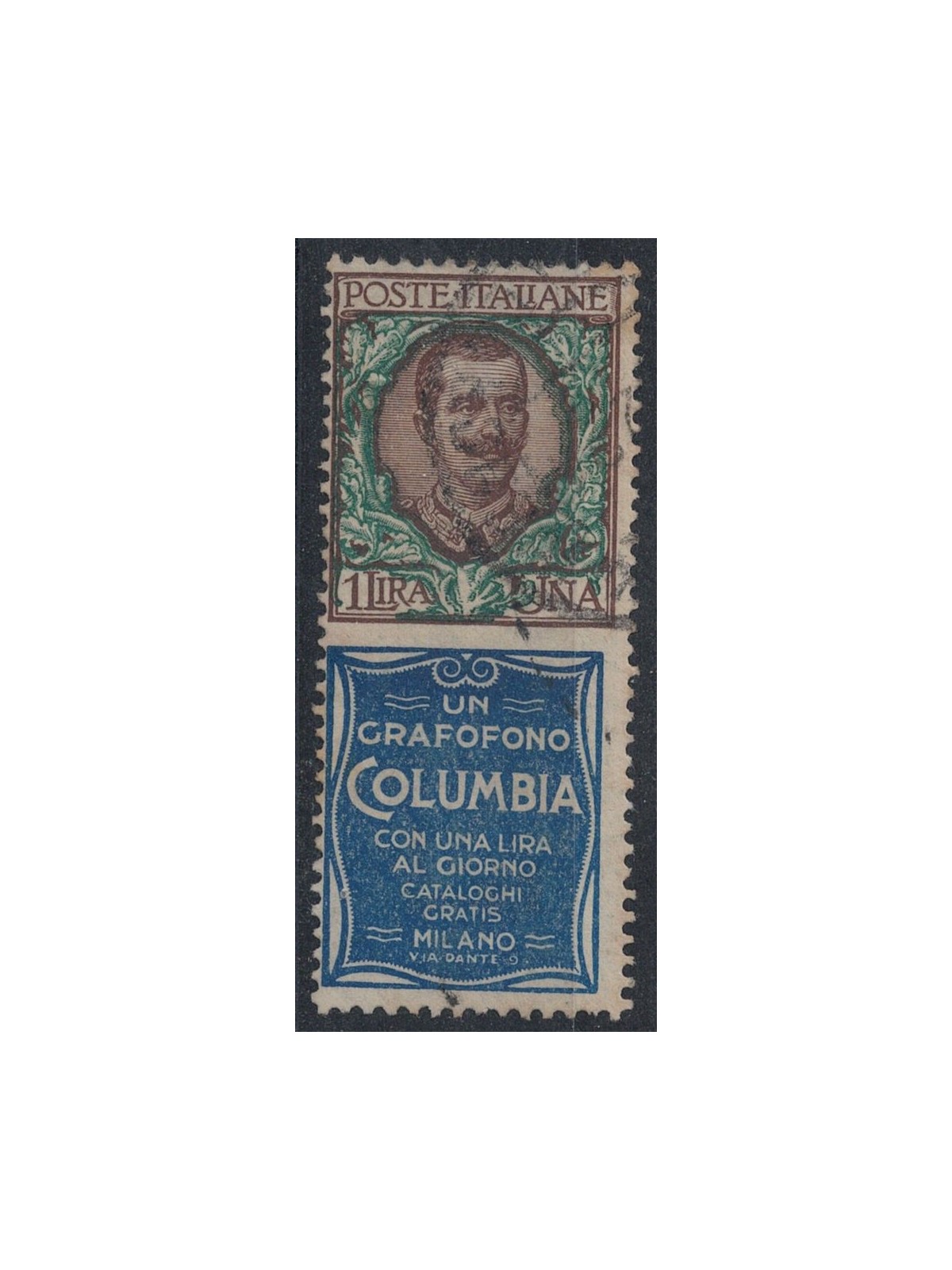ITALY KINGDOM 1924-25 Advertising 1£ (Columbia) us