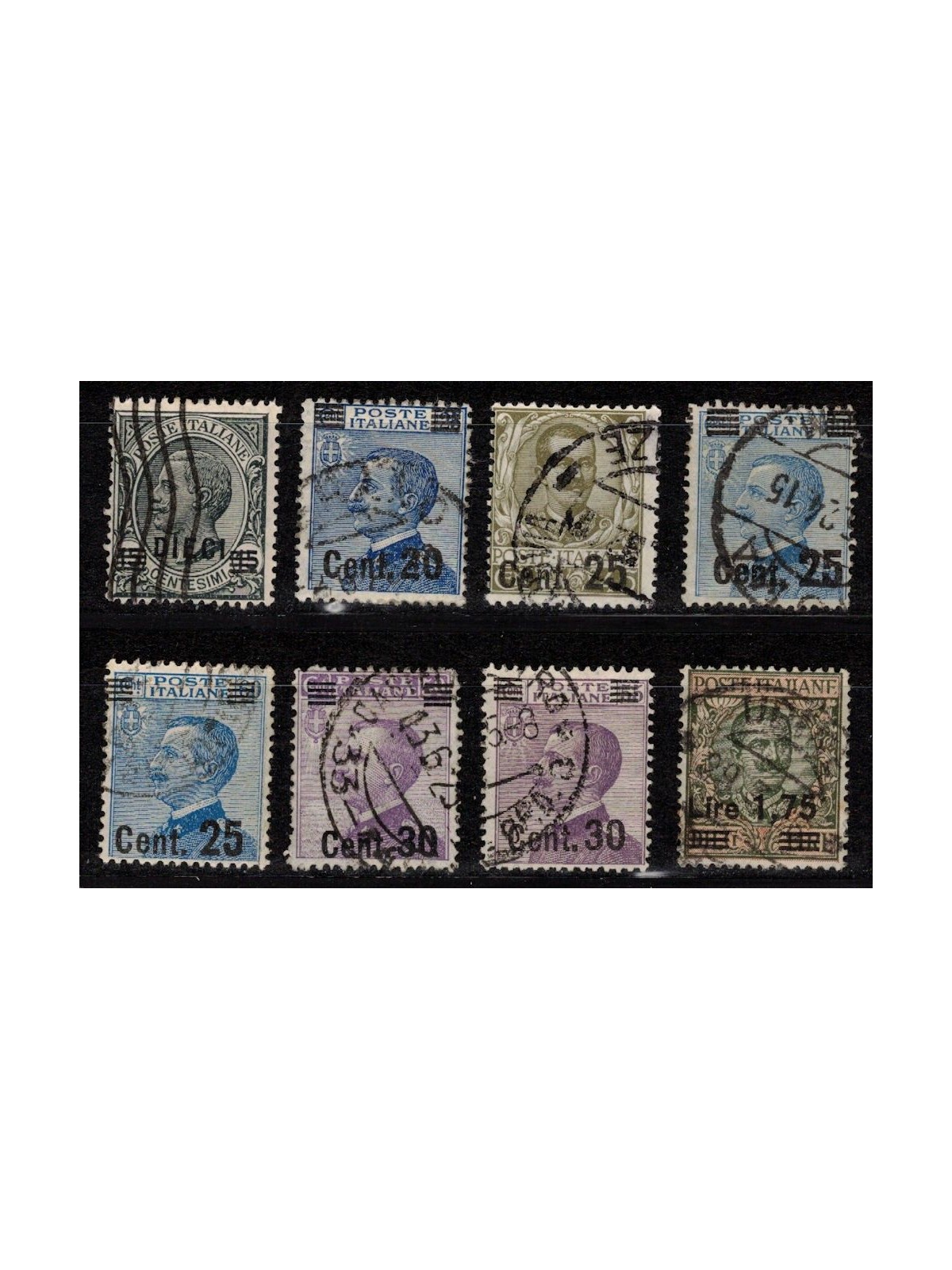 ITALIA REGNO 1924-25 Soprastampati 8v us