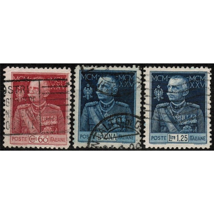 ITALY KINGDOM 1925-26 Jubilee of the King dent. 11 3v us
