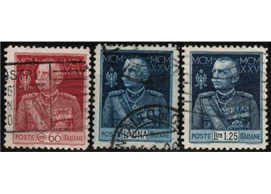 ITALY KINGDOM 1925-26 Jubilee of the King dent. 11 3v us