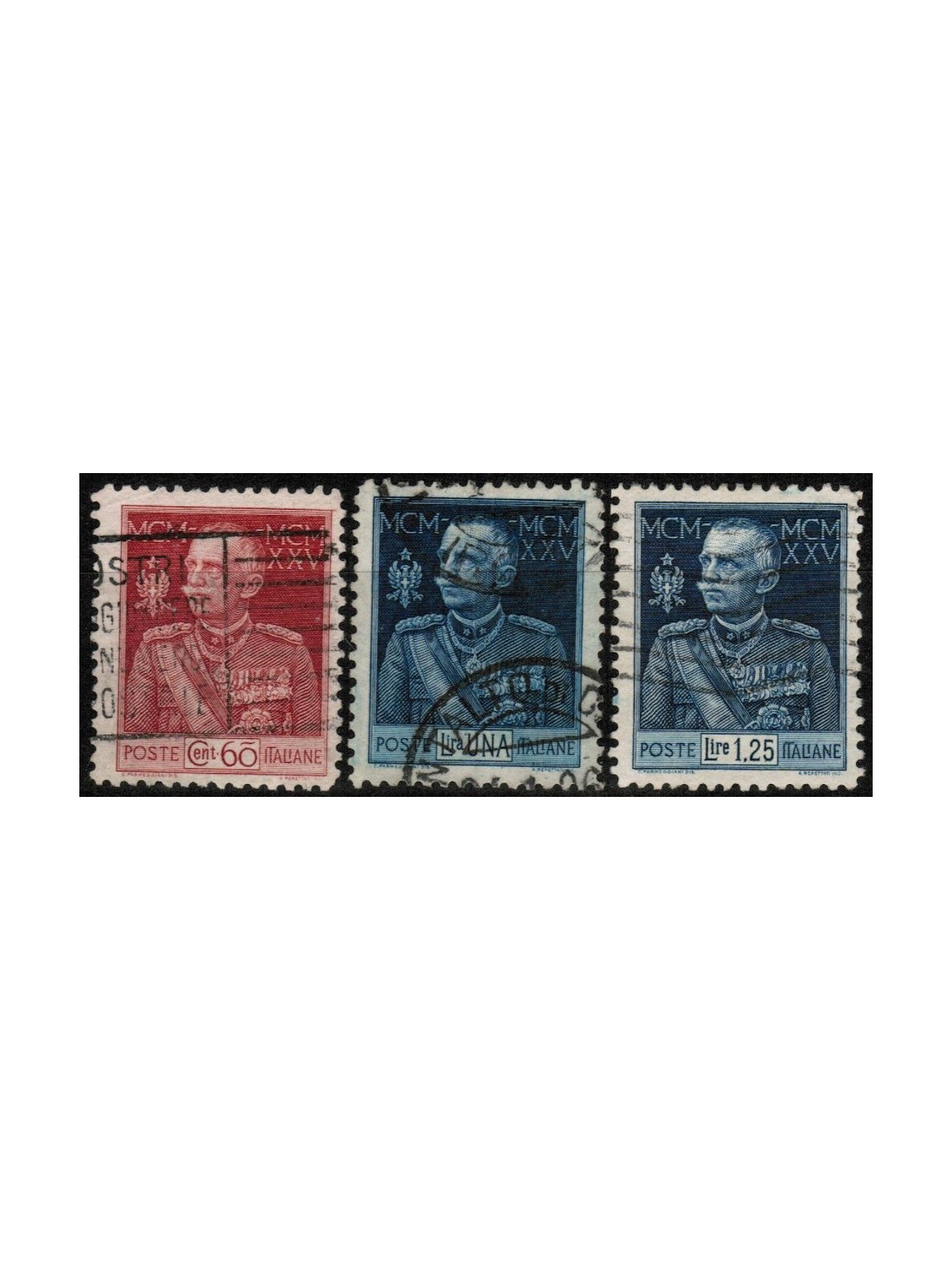 ITALY KINGDOM 1925-26 Jubilee of the King dent. 11 3v us