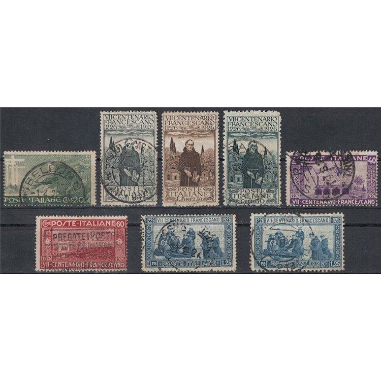 ITALY KINGDOM 1926 San Francesco 8v us