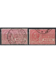 ITALIA REGNO 1927-28 Posta Pneumatica 2v us