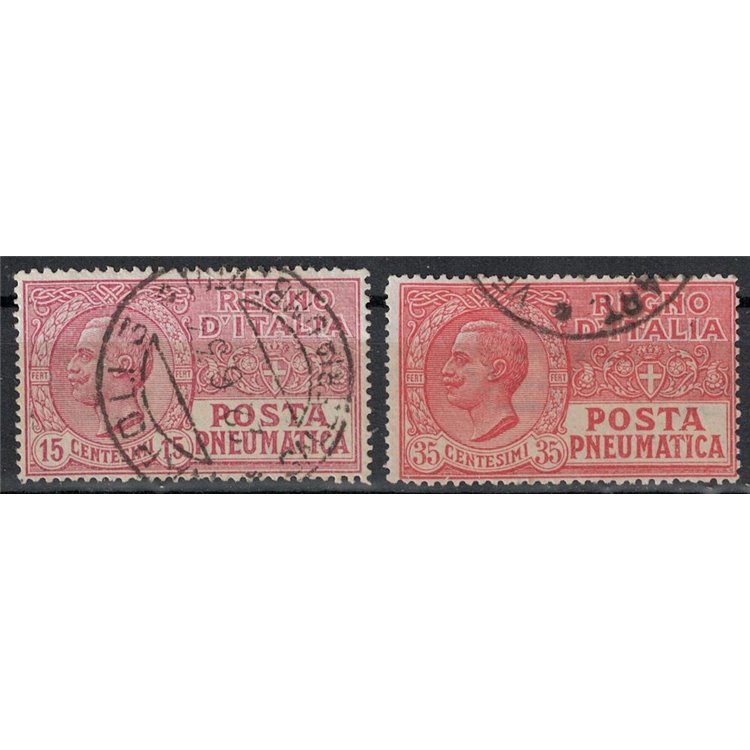 ITALY KINGDOM 1927-28 Pneumatic Mail 2v us