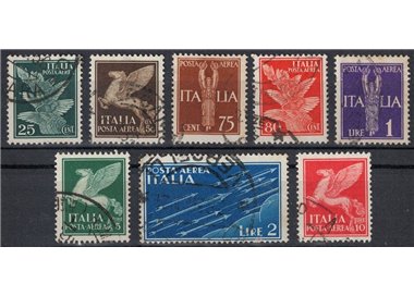 ITALIA REGNO 1930-32 Posta aerea, soggetti allegorici 8v us