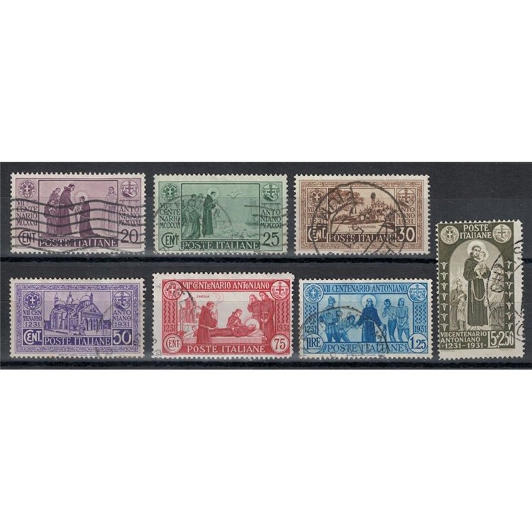 ITALY KINGDOM 1931 Centenary of S. Antonio 7v us