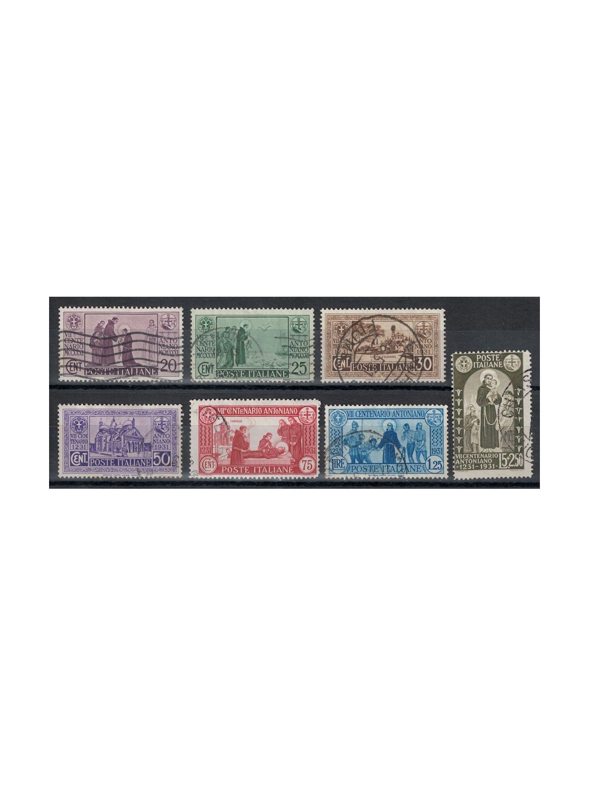 ITALIA REGNO 1931 Centenario S. Antonio 7v us