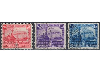 ITALY KINGDOM 1939 Italian Railways 3v us