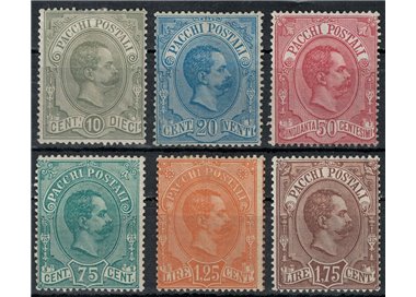 ITALY KINGDOM 1884-86 Postal parcels 6v MNH**