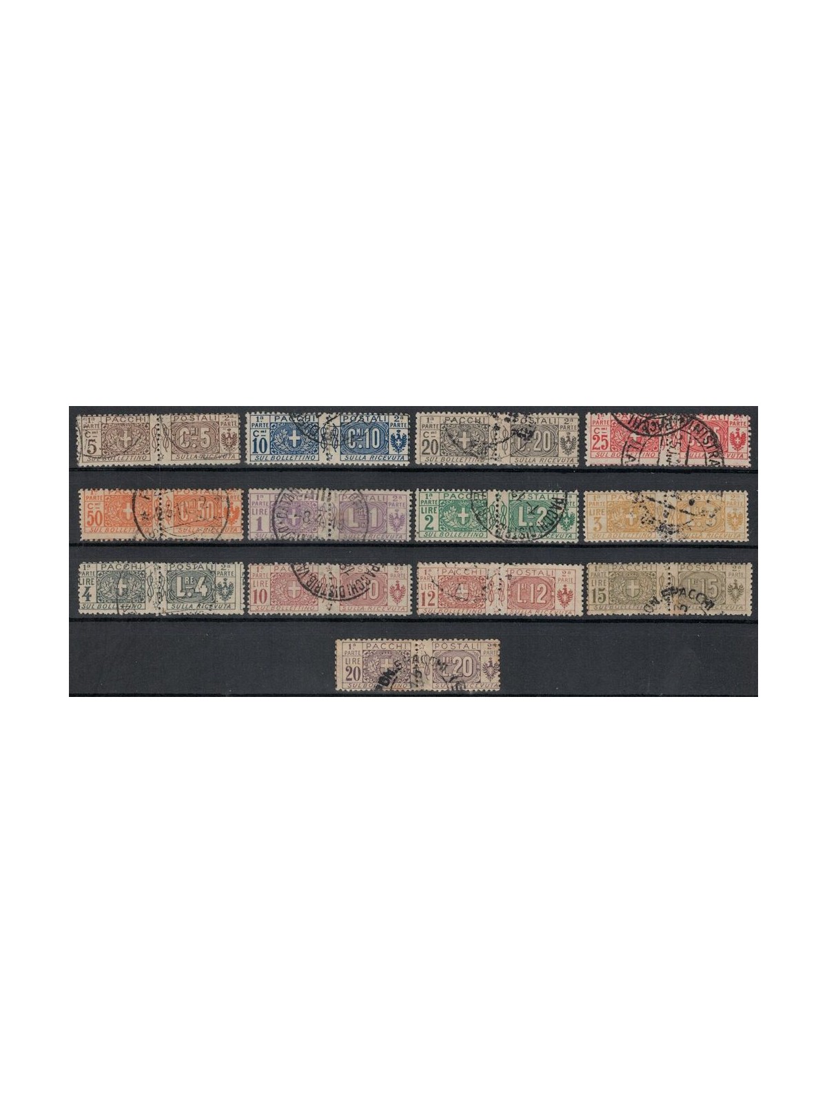 ITALY KINGDOM 1914-22 Postal parcels 13v us