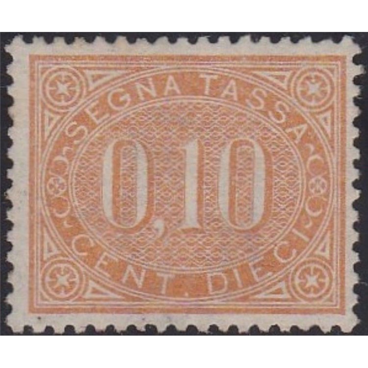 ITALY KINGDOM 1869 Postage Due 10c brown orange MNH**