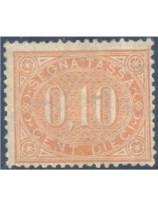 ITALY KINGDOM 1869 Postage Due 10c brown orange MH*